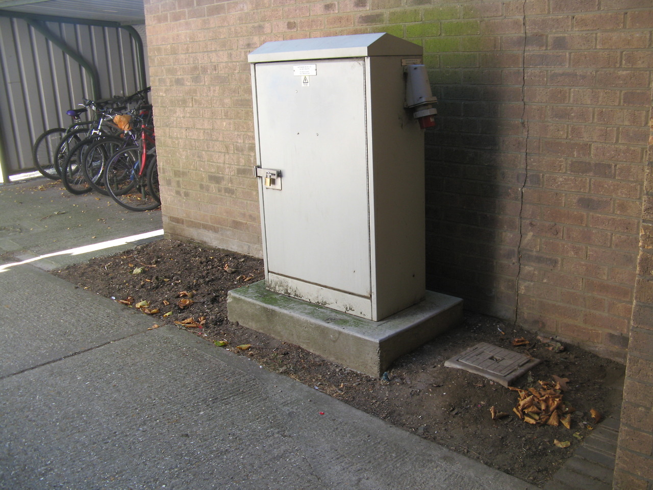 This was the original state of the space. The electrical box was obsolete.